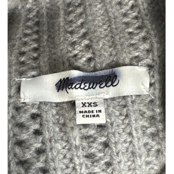 NWOT Madewell Pointelle Stitch Mockneck Sweater in Heather Pewter Gray XXS - Picture 4 of 12